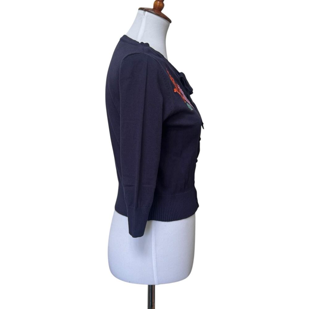 NWT ModCloth x Collectif Charlene Wonder Cactus Cardigan Sweater Navy Size M - Picture 6 of 16